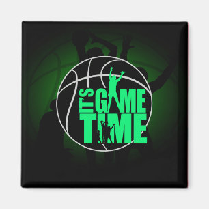 It's Game Time - Green Magnet