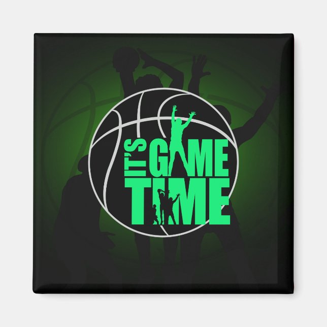 It's Game Time - Green Magnet (Front)