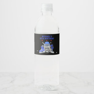 IT'S GAME TIME HOCKEY BIRTHDAY  WATER BOTTLE LABEL