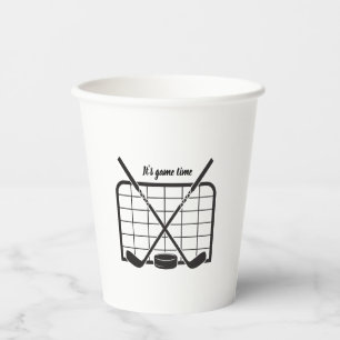 It's game time Hockey  Paper Cups
