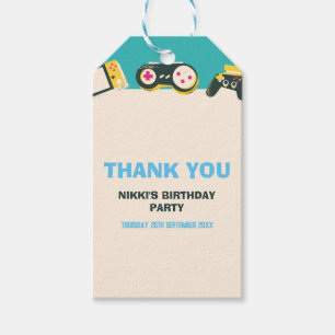 Its Game Time Kids Personalised Gaming Birthday Gift Tags