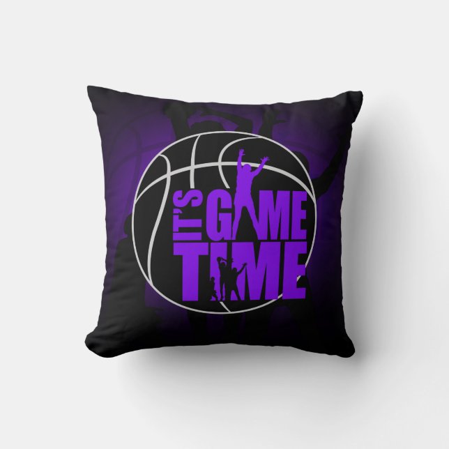 It's Game Time - Purple  Cushion (Front)