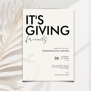 It's Giving Friends - Elegant SImple Friendsgiving Invitation