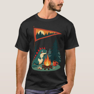 It's Giving Wilderness Axolotl Camping Pine Trees T-Shirt