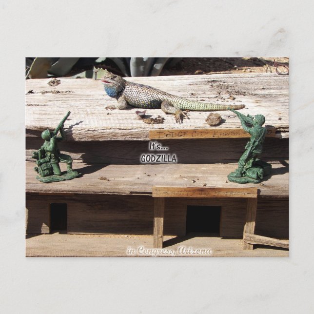 It's Godzilla...In Congress, Arizona Postcard (Front)