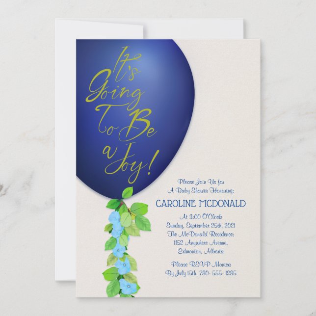 It's Going To be A Joy Invitation (Front)