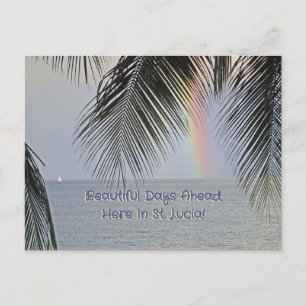 "IT'S GONNA BE A WONDERFUL DAY IN ST. LUCIA" POSTCARD