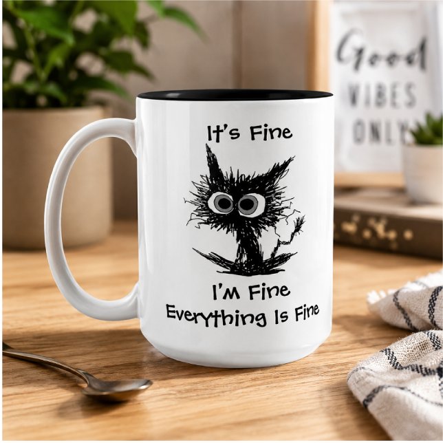 It's good, I'm fine, everything's fine Two-Tone Coffee Mug (Creator Uploaded)