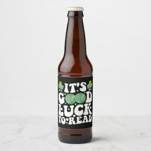 It's Good Luck To Read St Patricks Day Disco Ball Beer Bottle Label