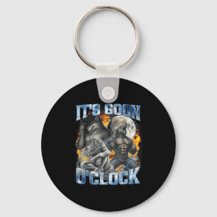Its Goon Oclock Cool Funny Alpha Wolf Werewolf Mem Key Ring