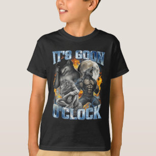 Its Goon Oclock Cool Funny Alpha Wolf Werewolf Mem T-Shirt