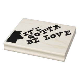 It's Gotta Be Love! Retro Typography Art Stamp
