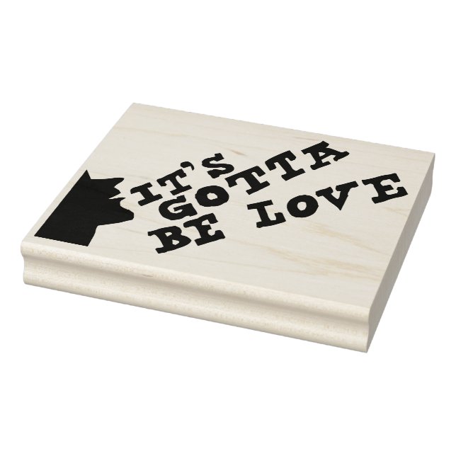 It's Gotta Be Love! Retro Typography Art Stamp (Stamp)