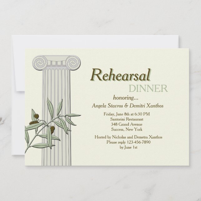 It's Greek To Me Invitation (Front)