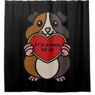 It's Guinea Pig Heart Be OK   Cute Guinea Pig Shower Curtain