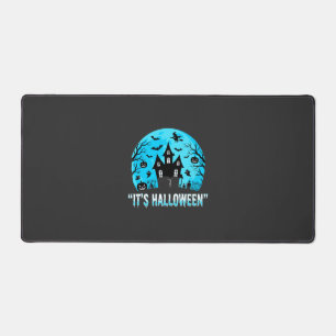 It's Halloween Haunted House Bat Design Desk Mat