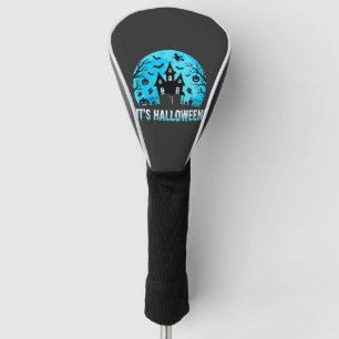 It's Halloween Haunted House Bat Design Golf Head Cover