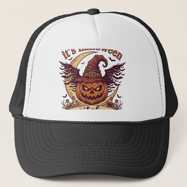 Its Halloween Witches Pumpkin Witch Hat Moon_1 (Front)