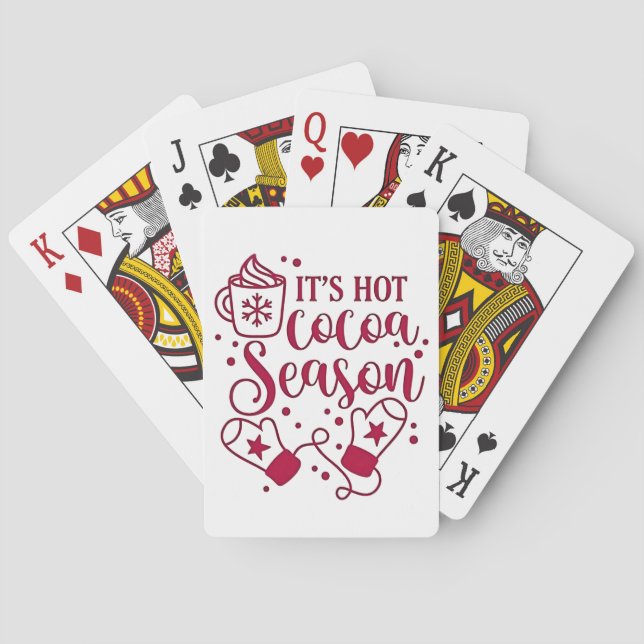 It's Hot Chocolate Season Cacoa Christmas  Playing Cards (Back)