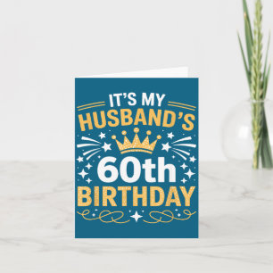It's Husband's 60th Birthday Happy Illustration Card