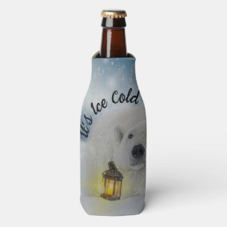 It's Ice Cold Beautiful Polar Bear  Bottle Cooler