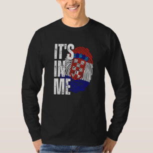 It's In Me Croatia Flag Fingerprint Croatian Herit T-Shirt