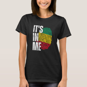 It's In Me Guinea Flag Fingerprint Guinean Heritag T-Shirt