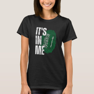 It's In Me Saudi Arabia Flag Fingerprint Saudi Her T-Shirt