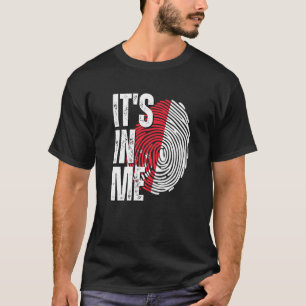 It's In Me Singapore Flag Fingerprint Singaporean T-Shirt