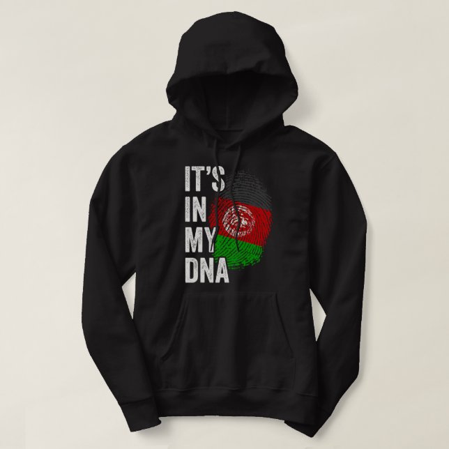 ITS IN MY DNA Afghanistan Flag Afghan Roots Pride  Hoodie (Design Front)