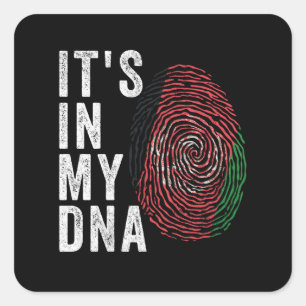 It's In My DNA - Afghanistan Flag Square Sticker