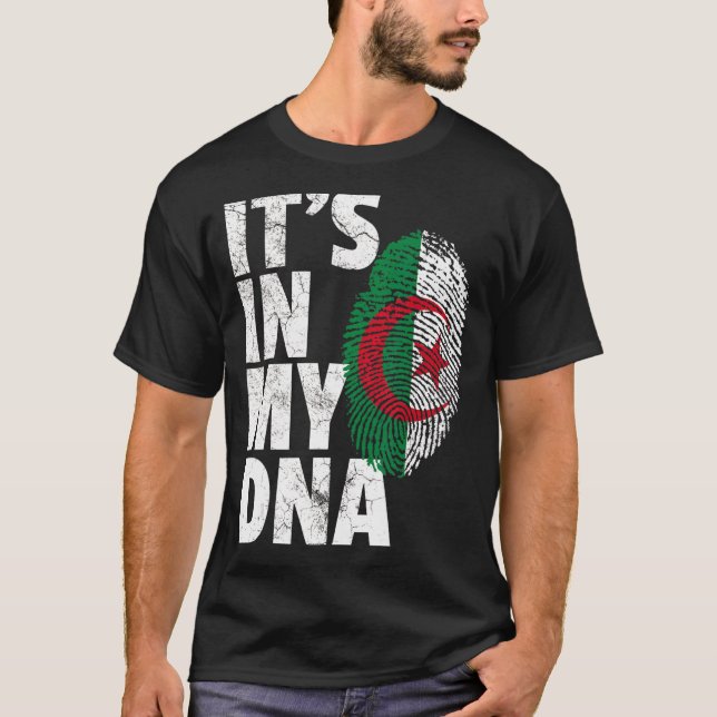It's In My Dna Algerian Algeria Flag   Men Women T-Shirt (Front)