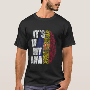 It's In My DNA Andorra Flag Funny Fingerprint Ando T-Shirt
