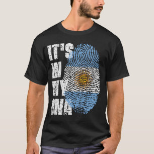 IT'S IN MY DNA Argentina Flag Boy Girl Gift T-Shirt