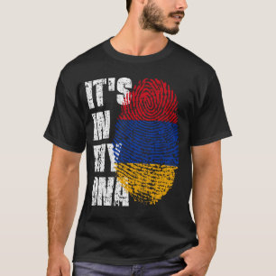 IT'S IN MY DNA armenia Flag Boy Girl Gift T-Shirt