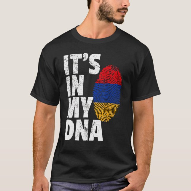 It's In My Dna Armenian Armenia Flag   Men Women T-Shirt (Front)