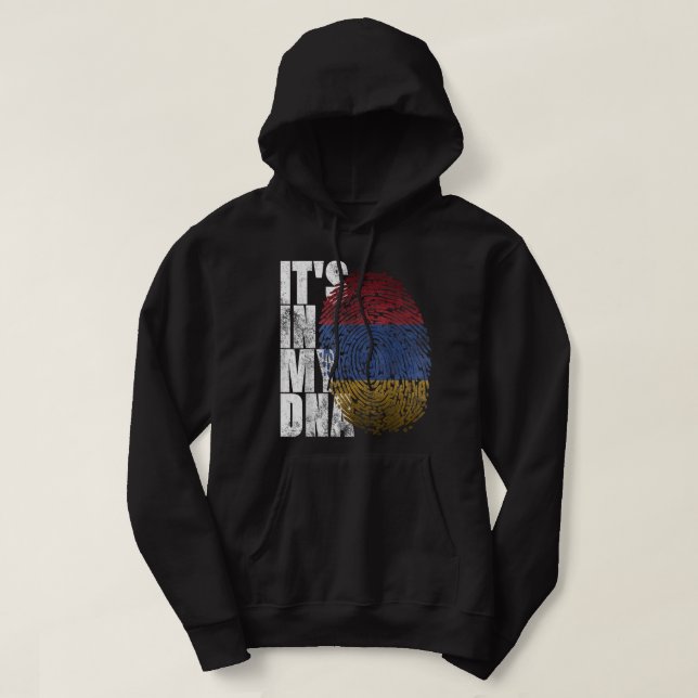 It's In My DNA Armenian Sign Proud Gifts Pride Arm Hoodie (Design Front)