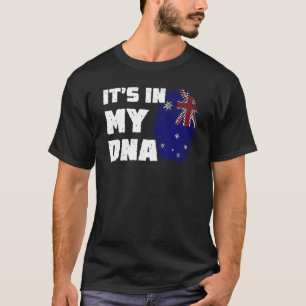 It's In My DNA Australia Flag Fingerprint Men Wome T-Shirt