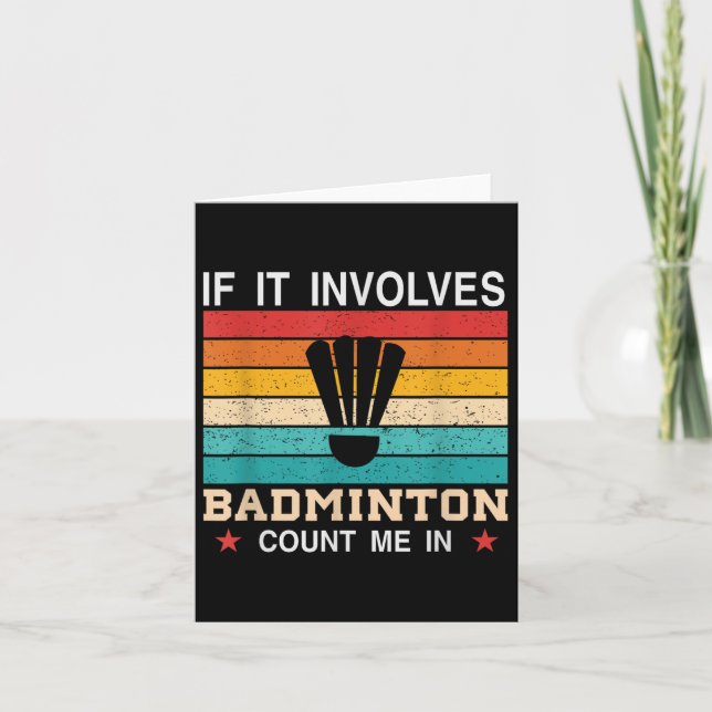 Its In My Dna Badminton Shuttle Racket Badminton P Card (Front)