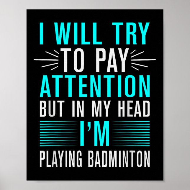 Its In My Dna Badminton Shuttle Racket Badminton P Poster (Front)