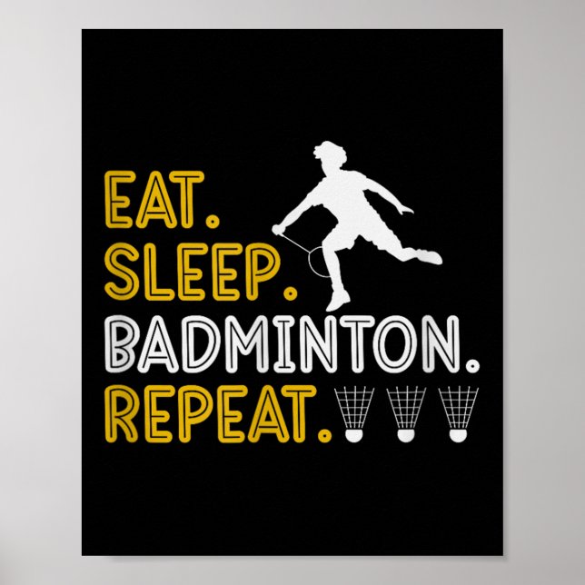 Its In My Dna Badminton Shuttle Racket Badminton P Poster (Front)