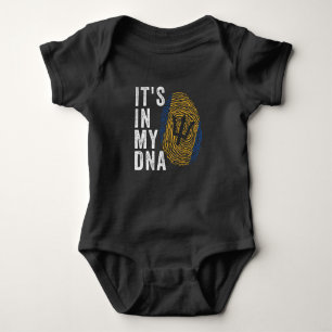 It's In My DNA - Barbados Flag Baby Bodysuit