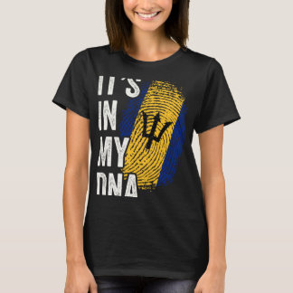 ITS IN MY DNA Barbados Flag Barbadian Roots Pride  T-Shirt