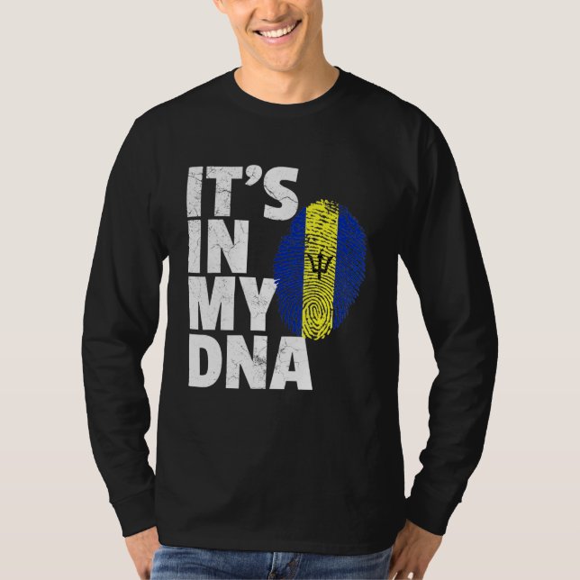 Its In My Dna Barbados Flag Pride National Country T-Shirt (Front)