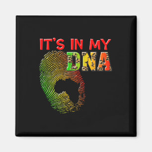 It's In My Dna Black History Roots African Fingerp Magnet