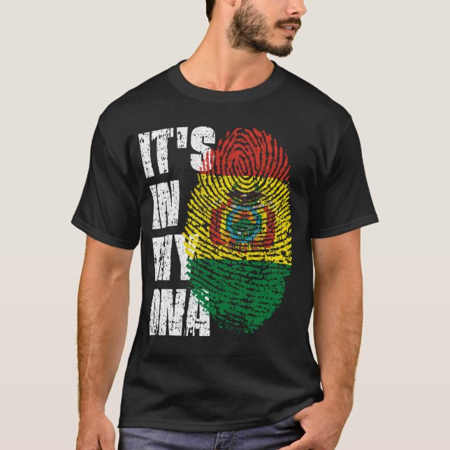 IT'S IN MY DNA Bolivia Flag Boy Girl Gift T-Shirt (Front)