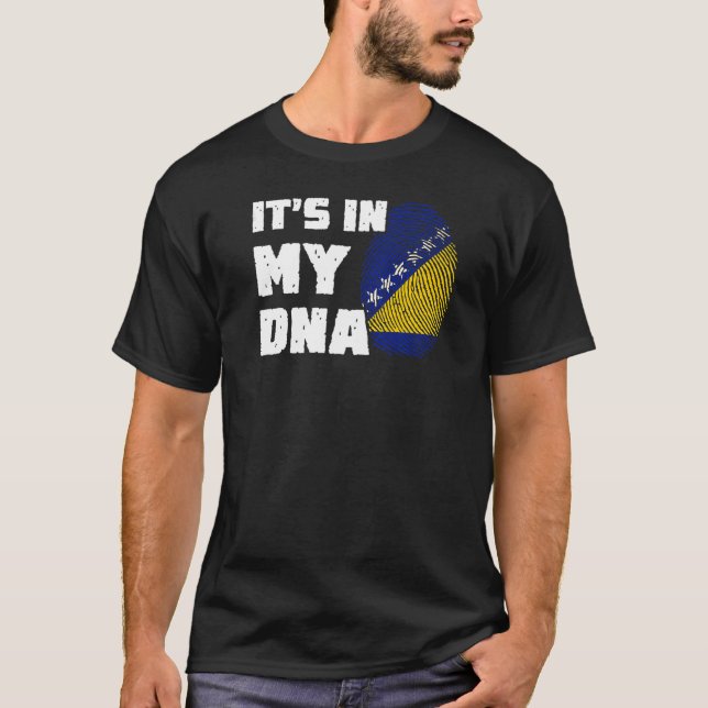 It's In My DNA Bosnia Flag Fingerprint Men Women T-Shirt (Front)