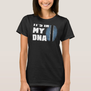 It's In My DNA Botwana Flag Fingerprint Men Women T-Shirt