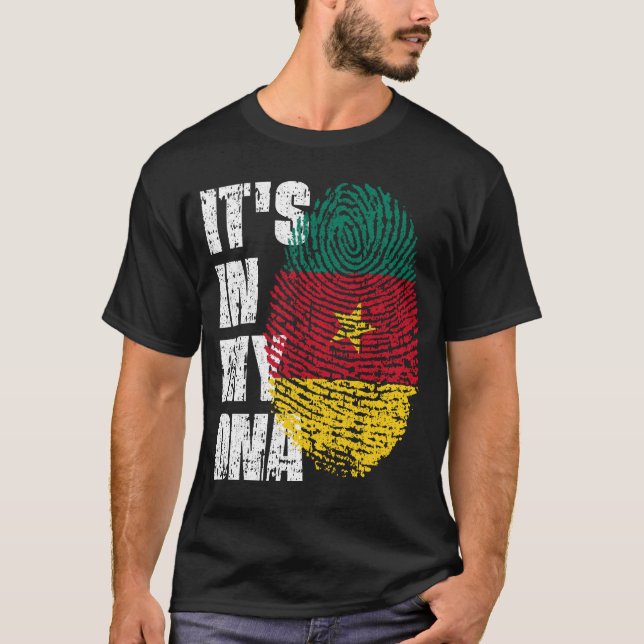 IT'S IN MY DNA Cameroon Flag Boy Girl Gift T-Shirt (Front)