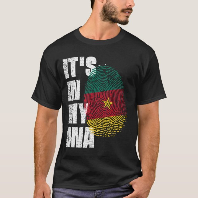 IT'S IN MY DNA Cameroon Flag T-Shirt (Front)